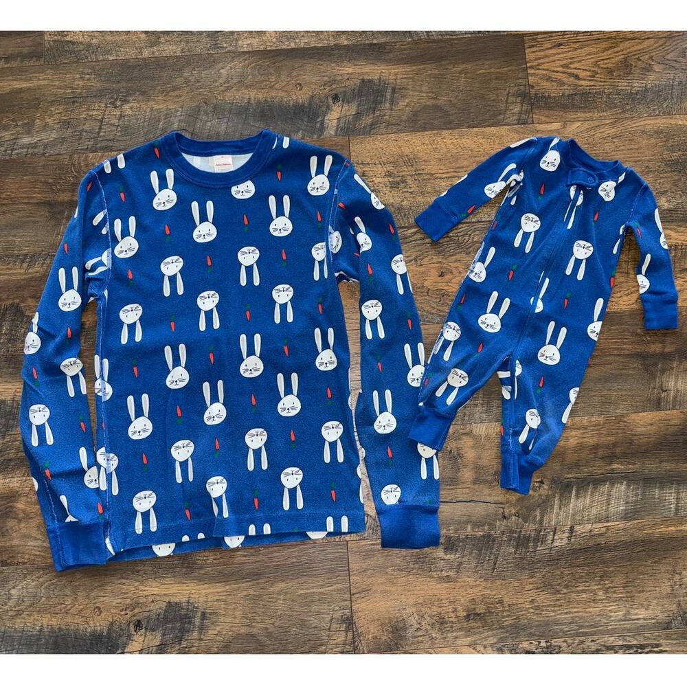 Matching Adult PJ Top and Baby Zip Up Footie by HANNA ANDERSSON (XS/3-6m)